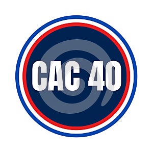 CAC 40 stock market index in France symbol