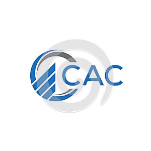 CAC Flat accounting logo design on white background. CAC creative initials Growth graph letter logo concept. CAC business finance