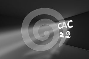 CAC rays volume light concept 3d