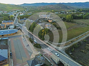 Cacabelos,village in the Camino de Santiago pilgrimage. Leon.Spain photo