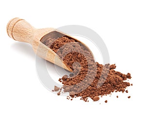 Cacao powder on white