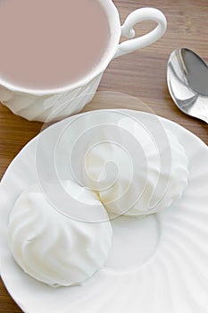 Cacao and white marshmallow