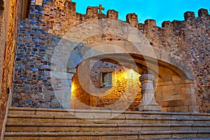 Caceres Arco de la Estrella arch in Spain photo