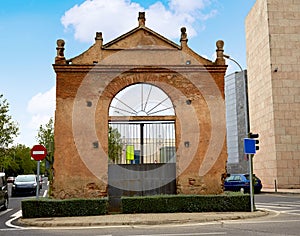 Caceres door at Av Hispanidad in Spain photo