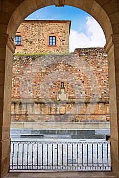 Caceres Plaza Mayor square Extremadura Spain