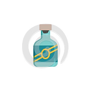 Cachaca bottle drink flat icon