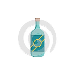 Cachaca bottle vector icon symbol isolated on white background