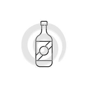 Cachaca bottle vector icon symbol isolated on white background