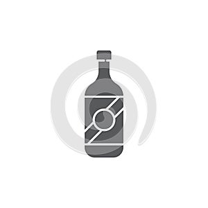 Cachaca bottle vector icon symbol isolated on white background