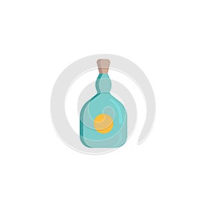 Cachaca bottle vector icon symbol isolated on white background