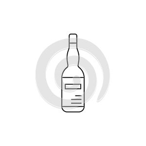 Cachaca bottle vector icon symbol isolated on white background