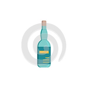 Cachaca bottle vector icon symbol isolated on white background