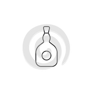 Cachaca bottle vector icon symbol isolated on white background