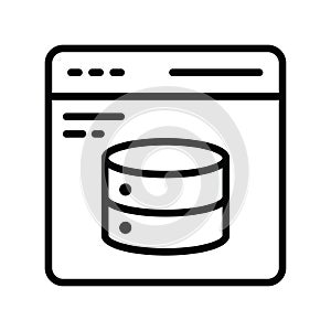 Cache Memory vector outline Icon Design illustration. Cloud computing Symbol on White background EPS 10 File