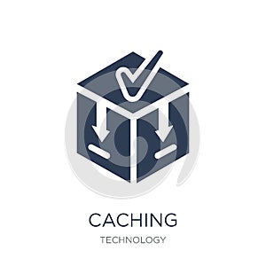 Caching icon. Trendy flat vector Caching icon on white background from Technology collection