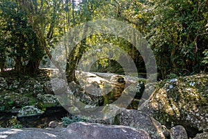 Cachoeira da Toca Waterfall - Ilhabela, Sao Paulo, Brazil photo