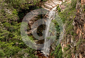 Cachoeira do Mosquito in the Interior of Brazil Located in Chapada dos Diamantina in the State of Bahia. photo