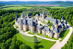 The Cachtice castle has drone footage.