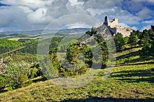 Cachtice castle ruin in Male Karpaty