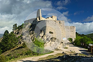 Cachtice castle ruin in Male Karpaty