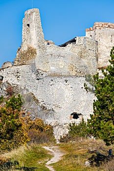 Cachtice castle ruins, Slovak republic, central Europe. Seat of bloody countess