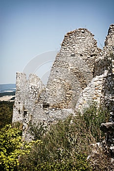 Cachtice castle ruins in summer, Slovak republic