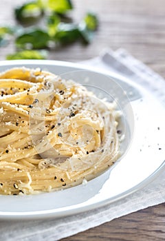 Cacio e Pepe - spaghetti with cheese and pepper