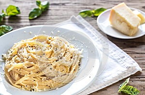 Cacio e Pepe - spaghetti with cheese and pepper