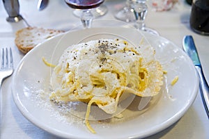 Cacio and pepe pasta