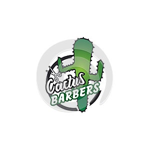 CACTUS BARBERS LOGO DESIGN FOR USE BARBERS SHOP