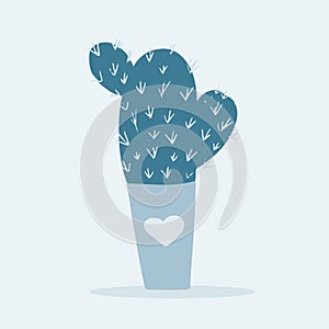 Cactus color flat icon for web and mobile design