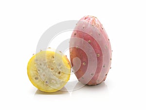 Cactus fruits isolated on white.