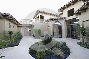 Cactus Garden And Courtyard Of Home