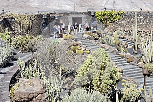 Cactus garden, Lanzarote, Canary Islands, Spain.