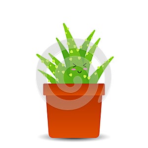 Cactus hand drawn cartoon art illustration Premium Vector-type 8