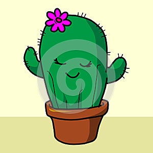 Cactus icon vector isolated on white background. Cactus icon flat, Cactus Icon image