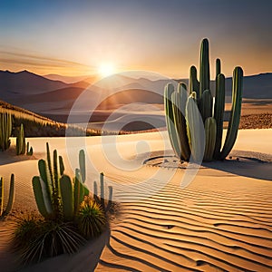 Cactus plants on the Desert
