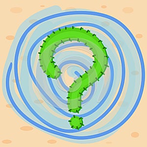 Cactus question mark