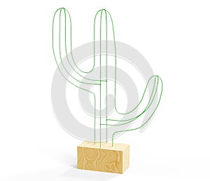 Cactus Saguaro picture. 3d rendering photo