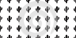 Cactus seamless pattern vector flower Desert botanica plant garden summer scarf isolated tile background wallpaper repeat cartoon photo