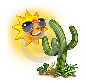 Cactus And Sun