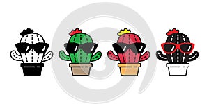 Cactus vector Desert flower icon logo botanica character cartoon plant garden symbol illustration doodle design photo