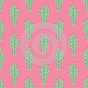 Cactus vector Seamless Pattern