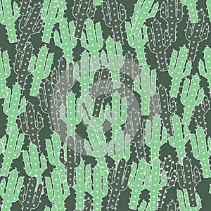 Cactus vector Seamless Pattern