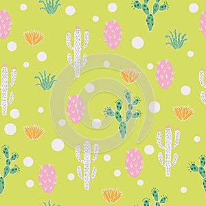 Cactus vector Seamless Pattern