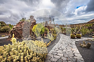 Cactuses in the Cactus garden, Lanzarote, Canary Islands, Spain