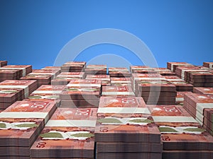 CAD. Canadian currency background. Closeup photo. Dollars of Canada