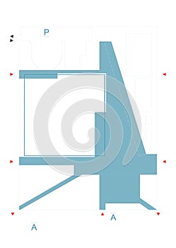 CAD drawing. Urban design - conceptual model.