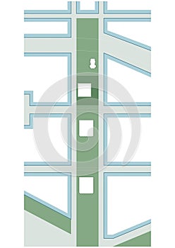 CAD drawing. Urban design model of the city