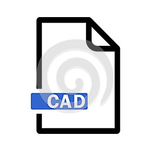 CAD File format icon, vector